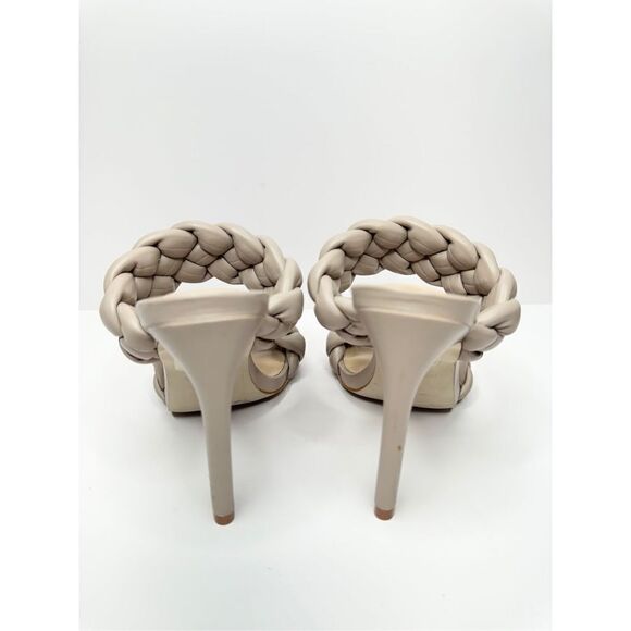 Steve Madden Sandals Womens 5.5 Tan Kenley Citron Braided Open Toe High Heel‎ - Picture 6 of 10